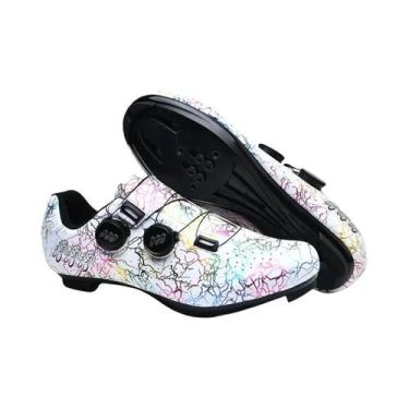 Imagem de Sapatos De Ciclismo Respiráveis SPD Para Homens E Mulheres Com Fecho D