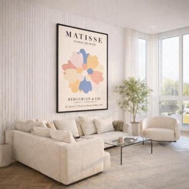 Imagem de Quadro Canvas Matisse Papel Découp Flor 40X30Cm Mold Branca - Quadros 