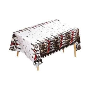 Imagem de Toalha De Mesa PE Retangular De Natal E Ano Novo Para Reuniões Familia