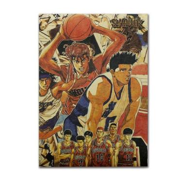 Imagem de Pôster Slam Dunk Vintage Kraft Paper Anime 51,5x36cm - taiyuanketanmao