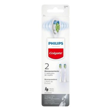 Imagem de Refil para Escova Elétrica Philips Colgate SonicPro 50 Branqueadora Embalagem com 2 Unidades