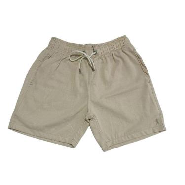 Imagem de Short Masculino Visco Linho com Elástico e Cadarço | Tecido Leve e Confortável-Masculino