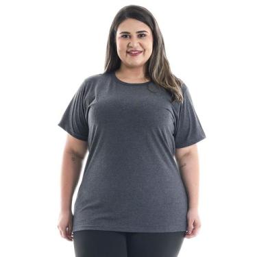 Imagem de Plus Size - Camiseta Feminina Manga Curta 100% algodão - EBT UNIFORMES