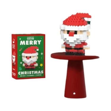 Imagem de Blocos de Construção de Natal para Crianças - Papai Noel e Rena - Deco