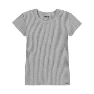 Imagem de BLUSA INFANTIL CANELADA KUKIÊ CINZA MESCLA-Feminino