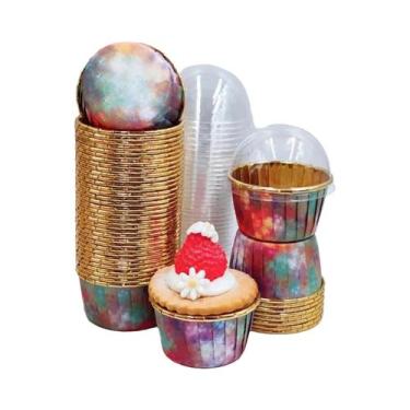 Imagem de 50 Copos Descartáveis Para Cupcake E Muffin Para Casamentos E Festas D