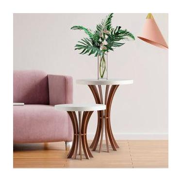 Imagem de kit Conjunto Cálice Mesa Mesinha Lateral 60cm e 40cm Altura - B&D Arti