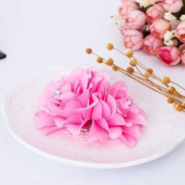 Imagem de Arranjo Enfeite Cabelo Noiva Flor Pano Strass Dama Debutante - De Cast