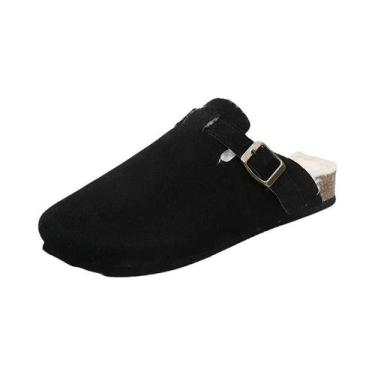 Imagem de Mules De Couro Camurça Masculinos E Femininos, Sapatos De Inverno Conf