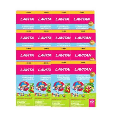 Imagem de Kit 16 Lavitan Vitamina Kids Tutti-Frutti 60 Comp Cimed. Sabor:Tutti-F
