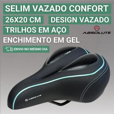 Imagem de Selim Vazado Comfort Absolute TRI Aço Apli Gel Molas, Ciano