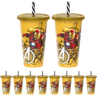 Imagem de 15 Copos Homem de Ferro Iron Man Festa p/ Sacolinha Surpresa - Plasúti