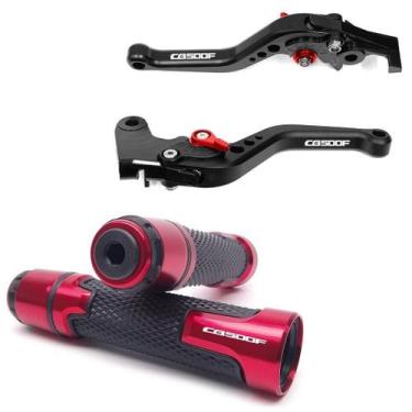 Imagem de Kit Esportivo Manete Manopla CB500F Honda 2013 a 2022 Gravado a Laser 