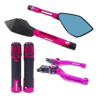 Imagem de Kit Manete Manopla Retrovisor Pop 100 Pop 110 Gravado Laser - NoBrand,
