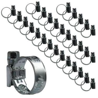 Imagem de KIT 30 Abraçadeira 13X19mm aço zincado Tubo cilíndrico - Lumaflex