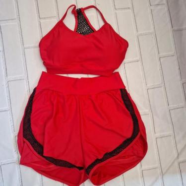 Imagem de Conjunto Academia Feminino Fitness Short duplo e Top c/ bojo - PIJAMAS