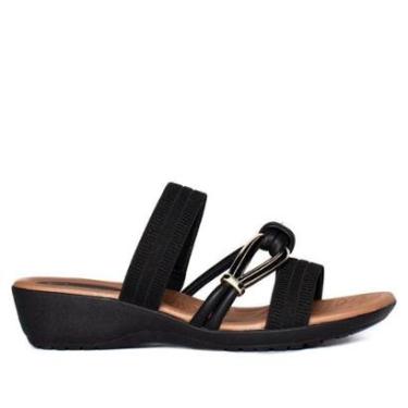 Imagem de Tamanco Feminino Campesi Napa Elástico Preto-Feminino