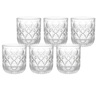 Imagem de Jogo 6 Copos Baixo De Vidro Para Whisky Drinks Agua 290ml - CLICK HOUS