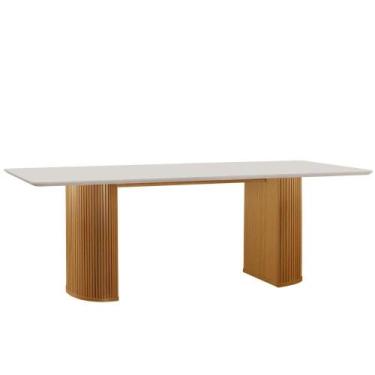 Imagem de Mesa de Jantar Tampo 1,80m x 0,90m Dara LJ Cinamomo e Off White