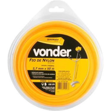 Imagem de Fio de Nylon 2,7mmx50m Quadrado para Roçadeira VONDER