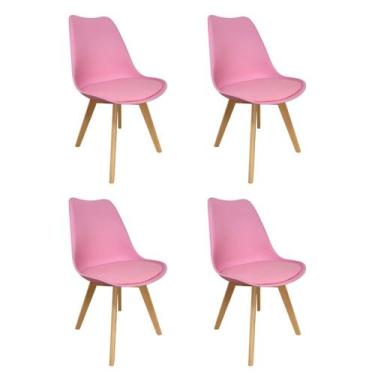 Imagem de Kit 4 Cadeiras para Sala de Jantar Saarinen Wood Espresso Móveis