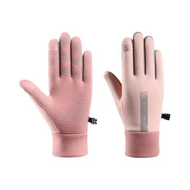 Imagem de Luvas Térmicas De Ciclismo Femininas Em Fleece Para Inverno, Resistent