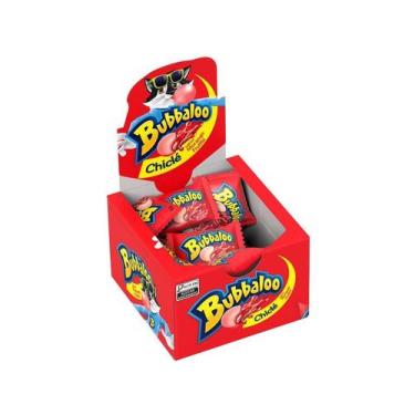 Imagem de Chiclete bubbaloo morango 300 g 60 unidades, Morango