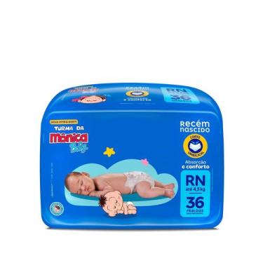 Imagem de Fralda Turma da Mônica Jumbo Tamanhos - RN, P, M, G, XG, XXG, RN, 36