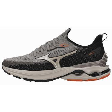 Imagem de Tênis de Corrida Mizuno Wave Mirai 8, 45, Cinza, Preto