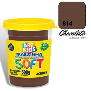 Imagem de Massinha de Modelar Acrilex Soft 500g Chocolate