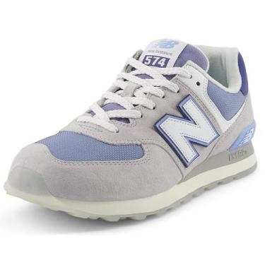 Imagem de Tenis Masculino Casual Clássico New Balance 574 V2, Cinza, Azul, 39