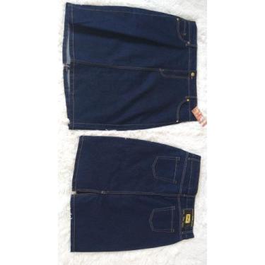 Imagem de Saia jeans secretaria - Acoff, Azul, ao 52