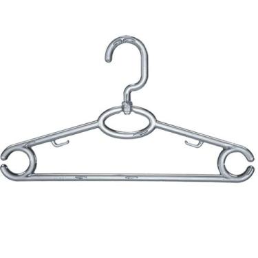 Imagem de Cabide de Roupa Giratório Transparente Adulto Magazzino Plástico 42cm 