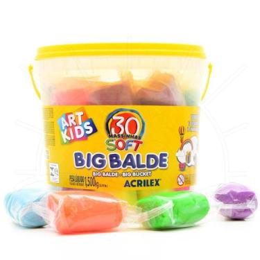 Imagem de Big Balde com 30 Massinhas Soft - Acrilex