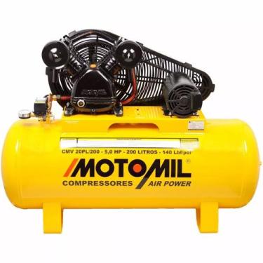 Imagem de Compressor de Ar 5HP Trifásico Bivolt 140PSI 20 Pés CMV-20PL/200 Motom