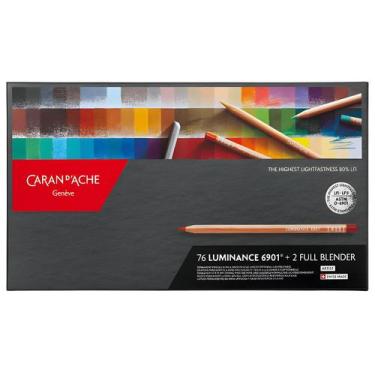 Imagem de Lápis de Cor Luminance 6901 com 76 Cores + 2 Full Blender Caran D'ache