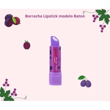 Imagem de BORRACHA FANTASIA LIPSTICK KAZ ESTILO BATON Cor:Roxo - KAZzz, Roxo
