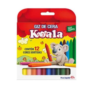Imagem de Giz de cera koala 12 cores - Giz de Cor