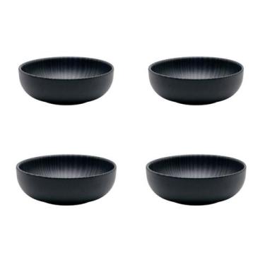 Imagem de Conjunto Com 4 Tigelas Flat 16,5Cm 600Ml Ônix Preta Oxford