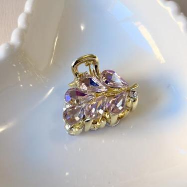 Imagem de Mini Piranha de Metal Dourado com Strass Coloridos - - Pistache Acessó