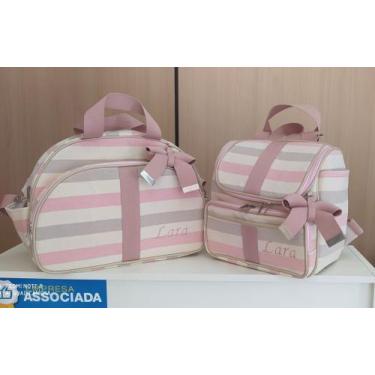 Imagem de Kits De Bolsa Personalizado Com Listras Fitas No Rosê - Turminha Kids