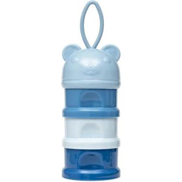 Imagem de Potes empilhaveis para leite em po e snack azul 16235 - BUBA MOAS