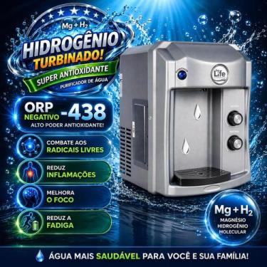 Imagem de Purificador de Água Alcalina com Hidrogênio Top Life Mg+H2, 220V, Bran