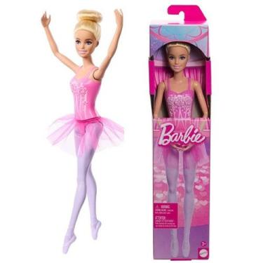 Imagem de Barbie Profissões Boneca Bailarinas Ballet Rosa Mattel HRG33
