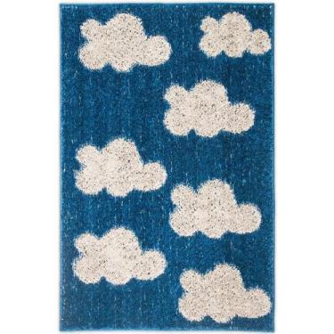 Imagem de Tapete Infantil Relevo Jazz Kids 1,00 X 1,50 Nuvem Azul - Oasis