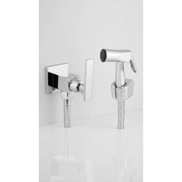 Imagem de Ducha Higiênica Quadrada Metal Cromado 1/2 - Congratulations Store