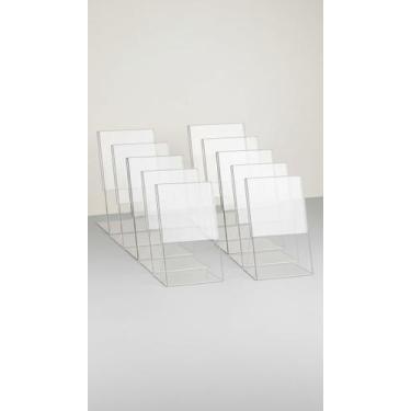 Imagem de 10 Plaquinhas A6 Acrílico L Mesa Suporte QR Code - Congratulations Sto