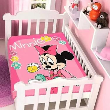 Imagem de Cobertor infantil minnie peças - 90 x 1,10 - rosa - jolitex