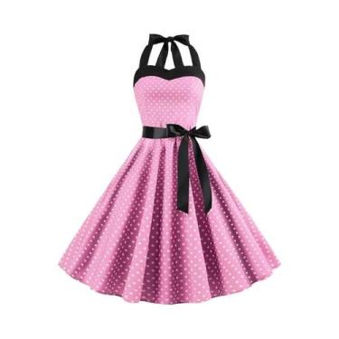 Imagem de Vestido De Festa Vintage Retro Com Poás Para Mulheres, Estilo Pin up R