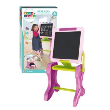Imagem de Mesa de Atividades Infantil c/ Banquinho Play e Learn Multikids BR1766